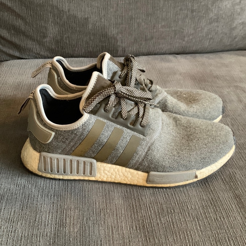 Adidas NMD R1 charcoal wool Shoes size 13